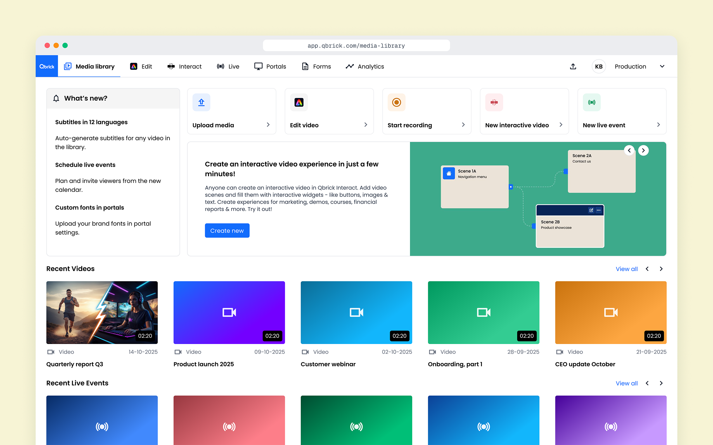 The Qbrick platform